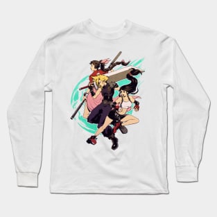 Tifa, Cloud and Aerith Long Sleeve T-Shirt